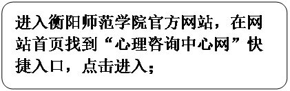 流程图: 可选过程: 进入402永利集团官方网站，在网站首页找到“心理咨询中心网”快捷入口，点击进入；